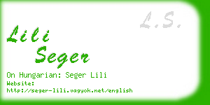 lili seger business card